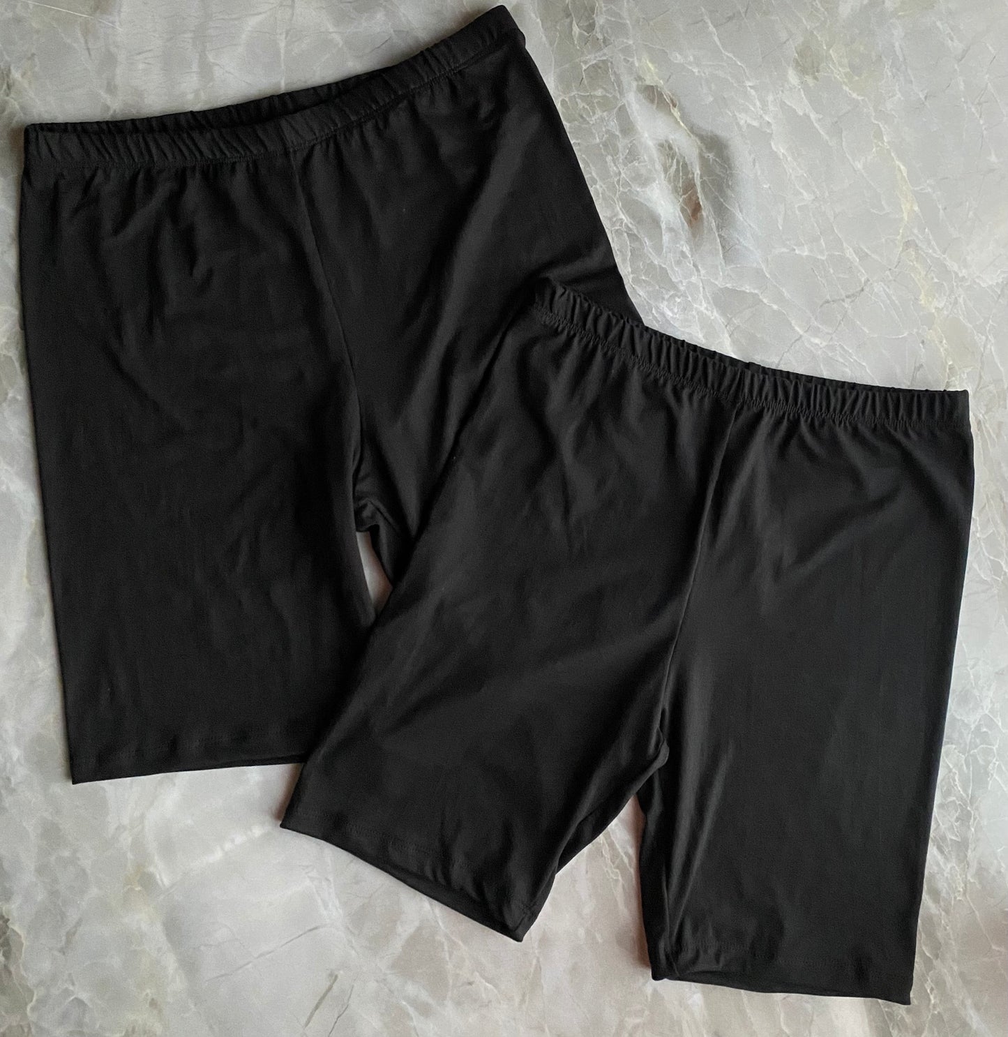 BLACK BIKER SHORT