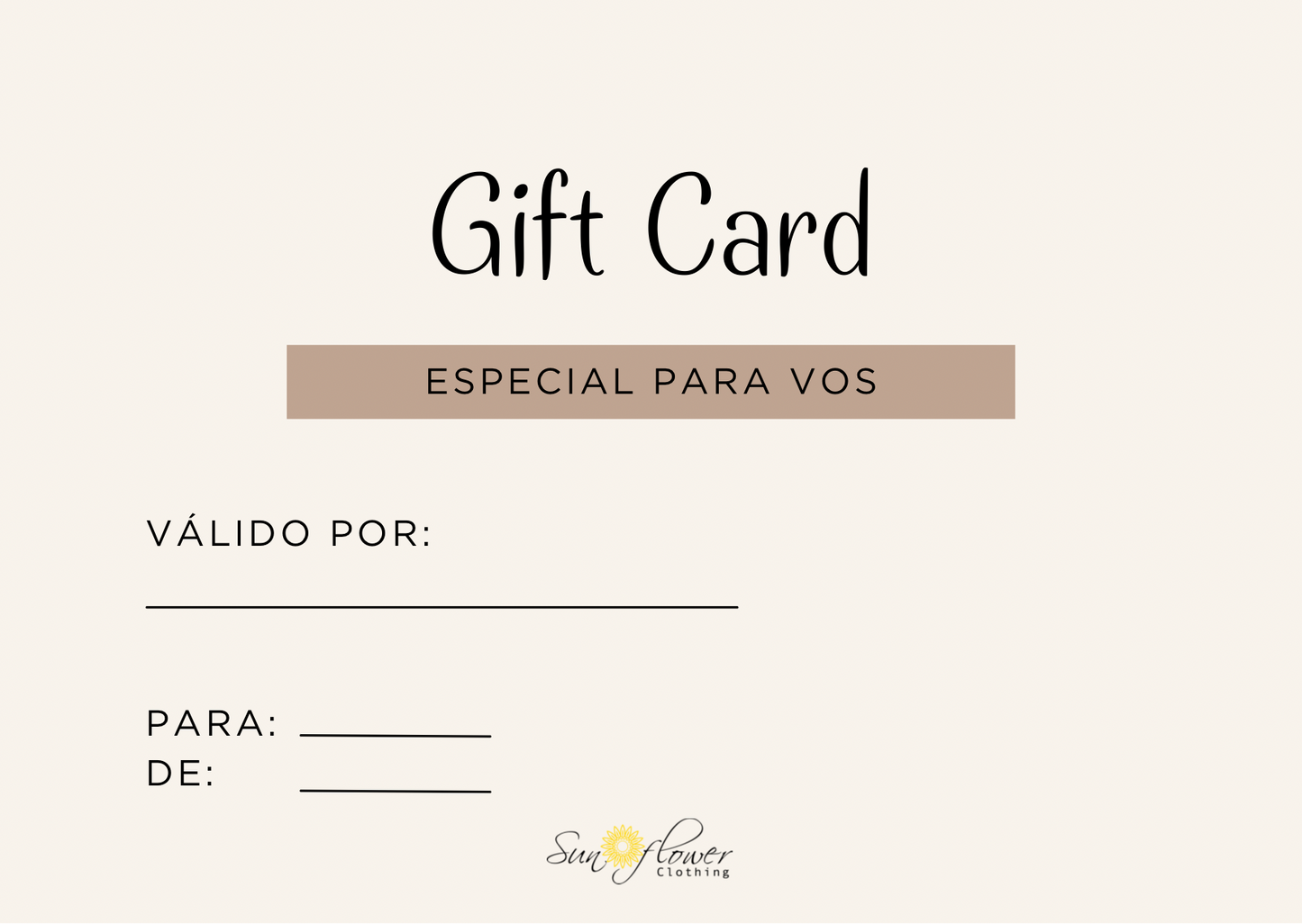TARJETA DE REGALO