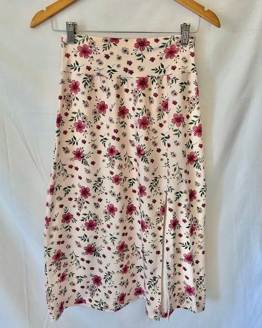 FALDA FLOREADA BEIGE
