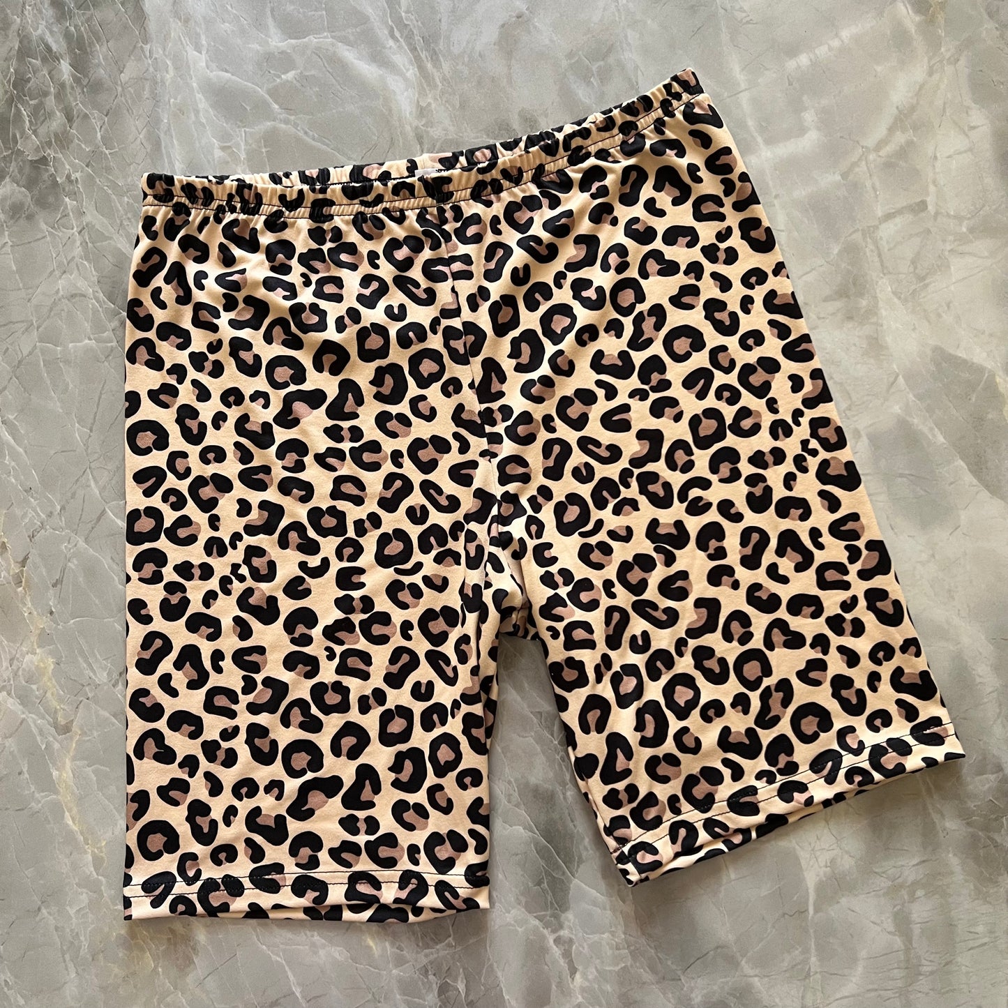 LEOPARD BIKER SHORT